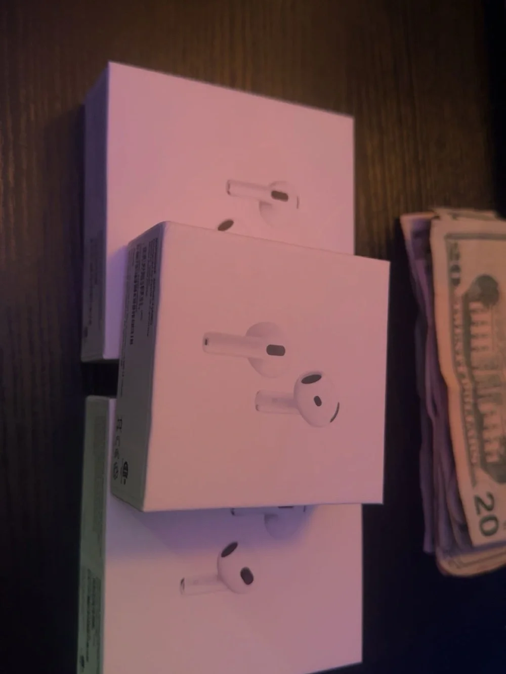 Apple White Accessory Boxes with Silver Logos